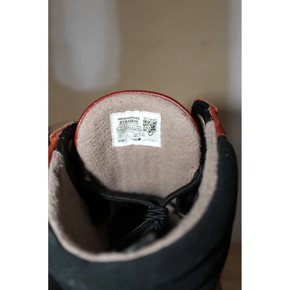 Sperry Top-Sider Avenue Duck Boots Mens 10.5 Brown‎ Black Leather STS10548